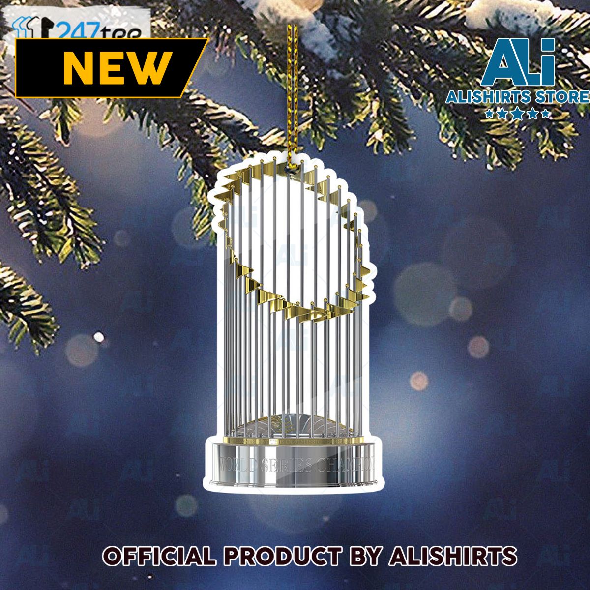 Mlb World Series Champion Trophy 2022 Ornament