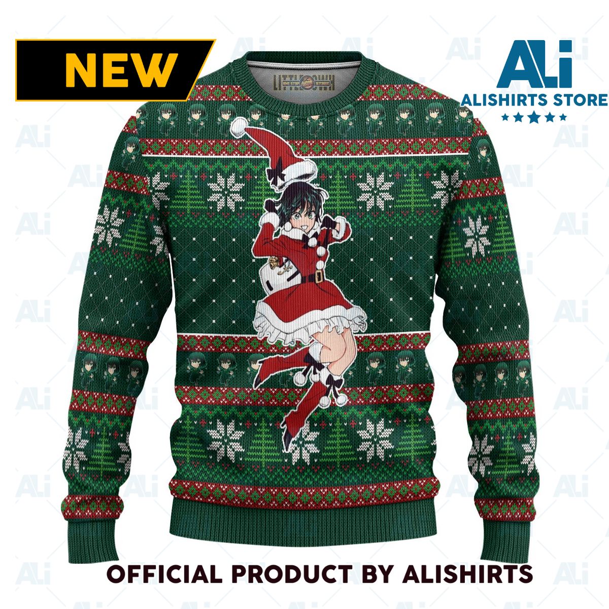 Fubuki Anime Ugly Christmas Sweater Custom One Punch Man