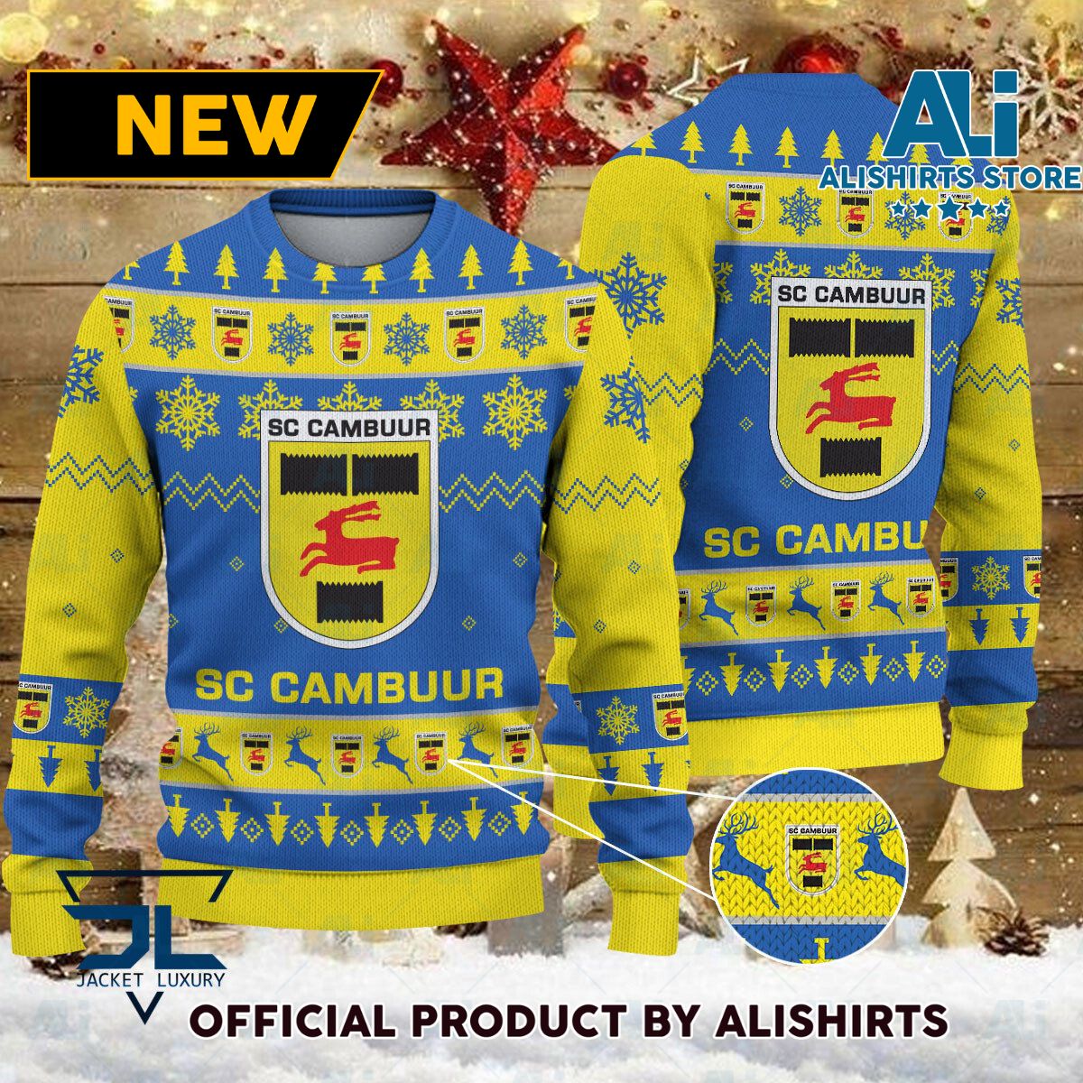 SC Cambuur Eredivisie Ugly Christmas sweater