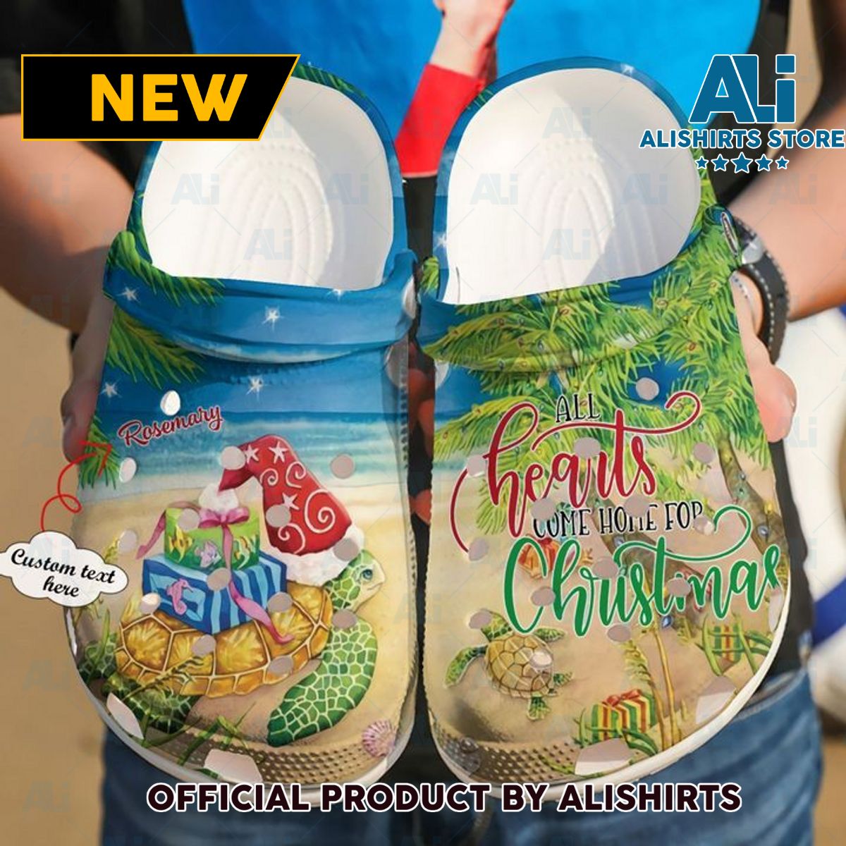 Sea Turtle Personalized Crocs Crocband Clog Shoes Thanksgiving Christmas Gifts