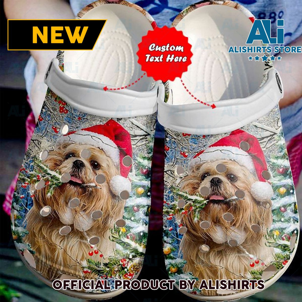 Shih Tzu Crocs Crocband Clog Shoes Thanksgiving Christmas Gifts