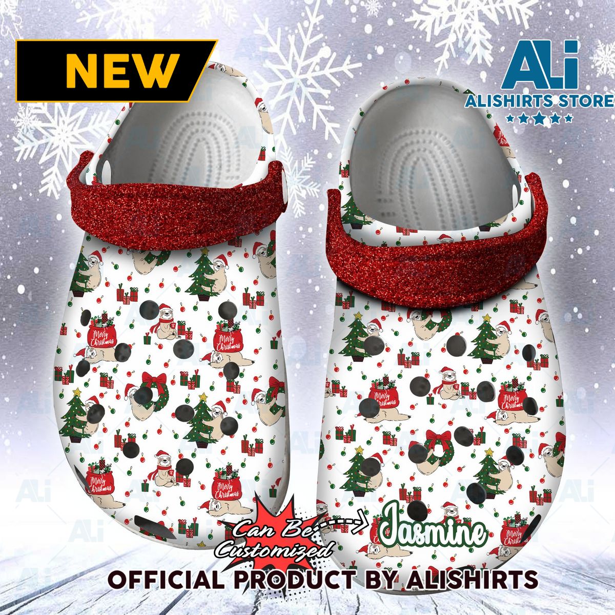 Sloth Crocs Crocband Clog Shoes Christmas Gifts