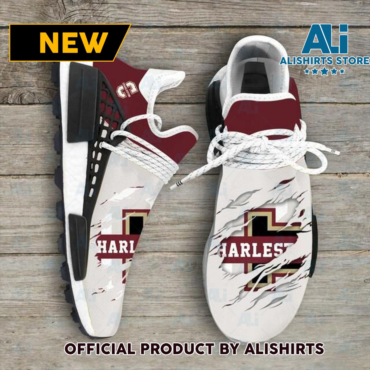 Charleston Cougars Ncaa NMD Human Race shoes Customized Adidas NMD Sneakers