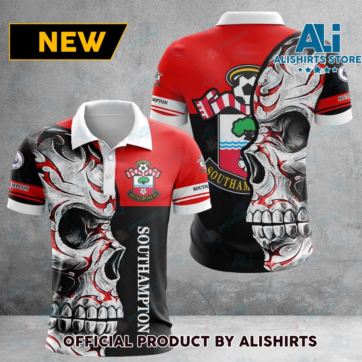 Southampton Premier League Skull Polo Shirts