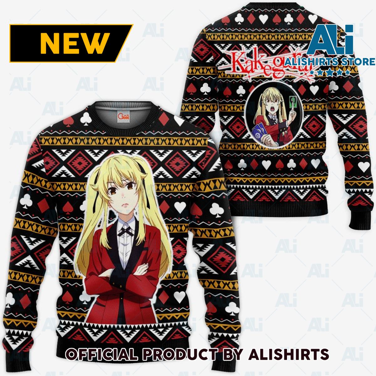 Mary Saotome Ugly Christmas Sweater Custom Anime Kakegurui