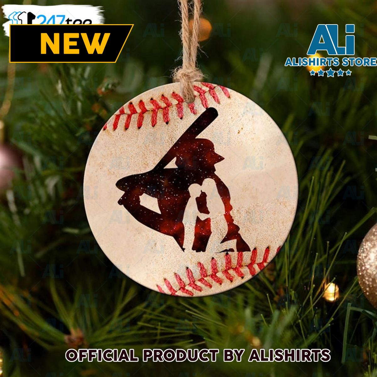 Baseball Player Mom Ceramic Ornament Baseball Year Christmas