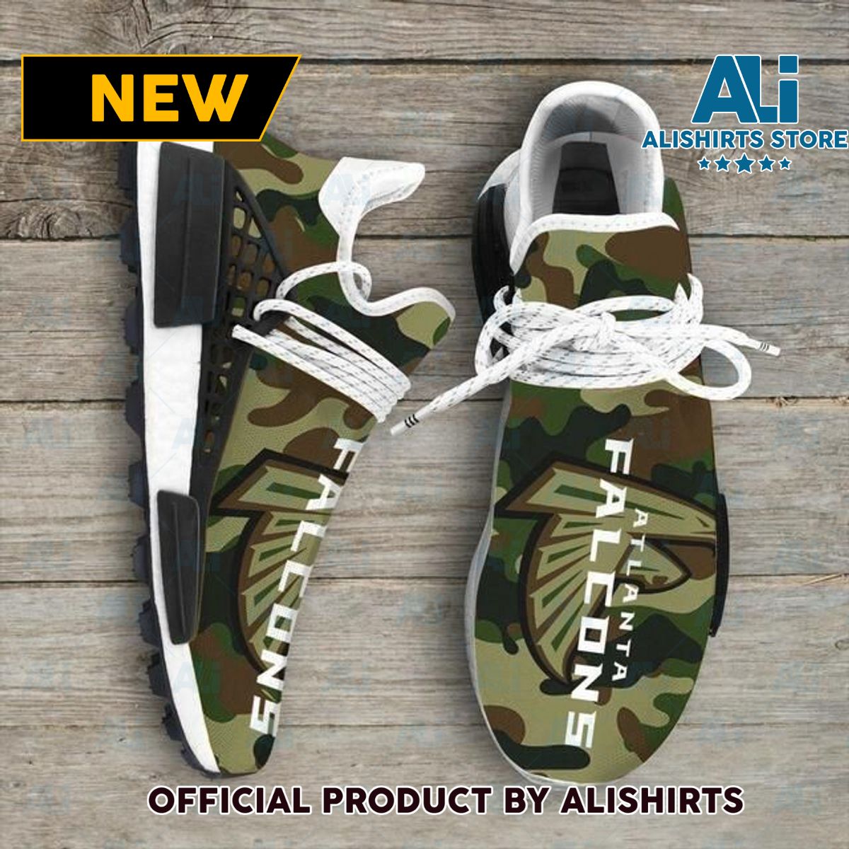 Camo Camouflage Atlanta Falcons NFL NMD Human Race shoes Customized Adidas NMD Sneakers