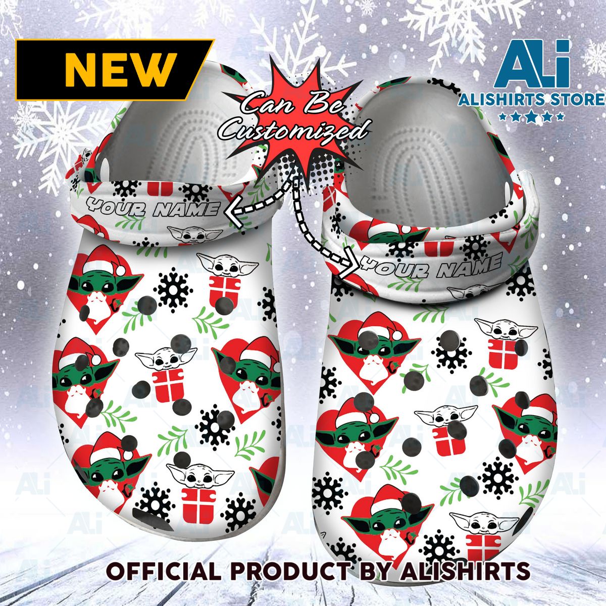 Starbucks Christmas Baby Yoda Cold Crocband Crocs Crocband Clog