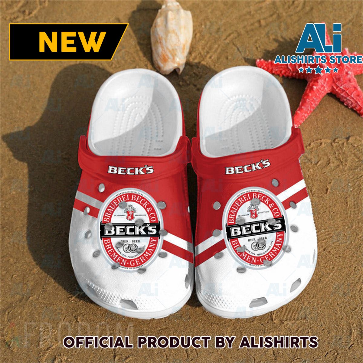 Summer Beck's Beer Classic Crocs Crocband Clogs ALI