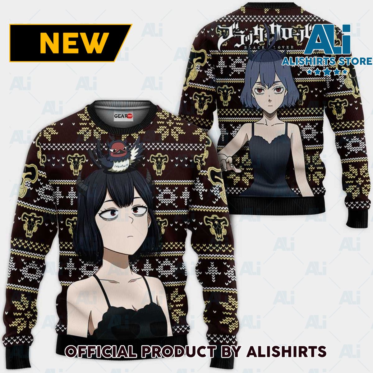 Swallowtail Secre Ugly Christmas Sweater Custom Anime Black Clover