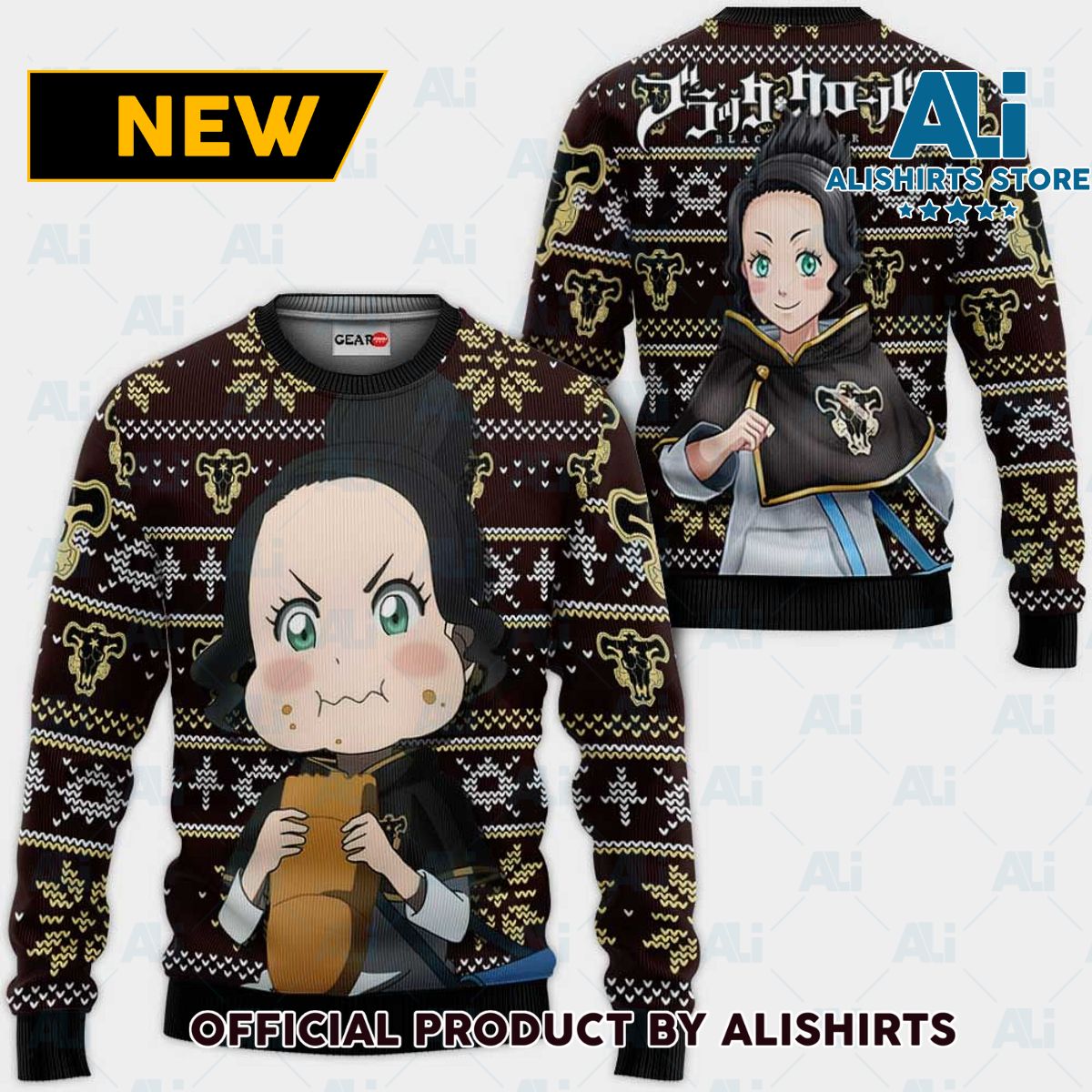 Papittson Charmy Ugly Christmas Sweater Custom Anime Black Clover