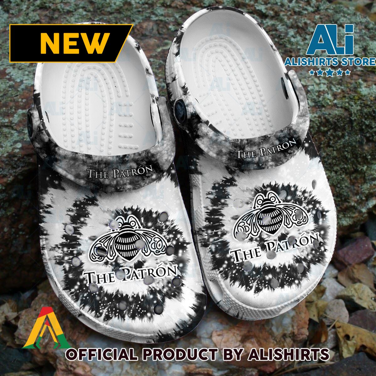 Tequila Patron Signature logo Tie Dye Pattern Crocs Crocband Clogs ALI