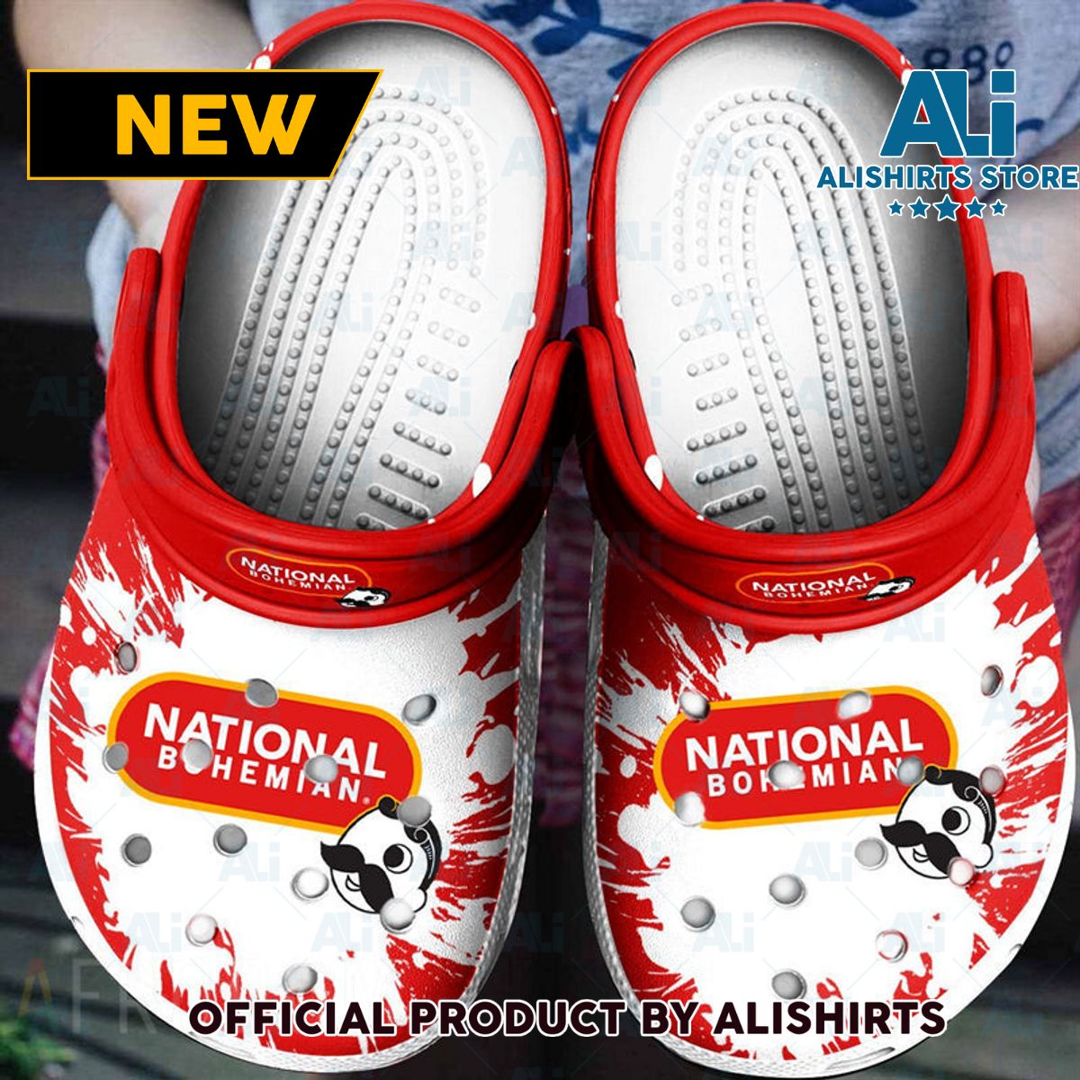 The Original National Bohemian Classic Crocs Crocband Clogs ALI