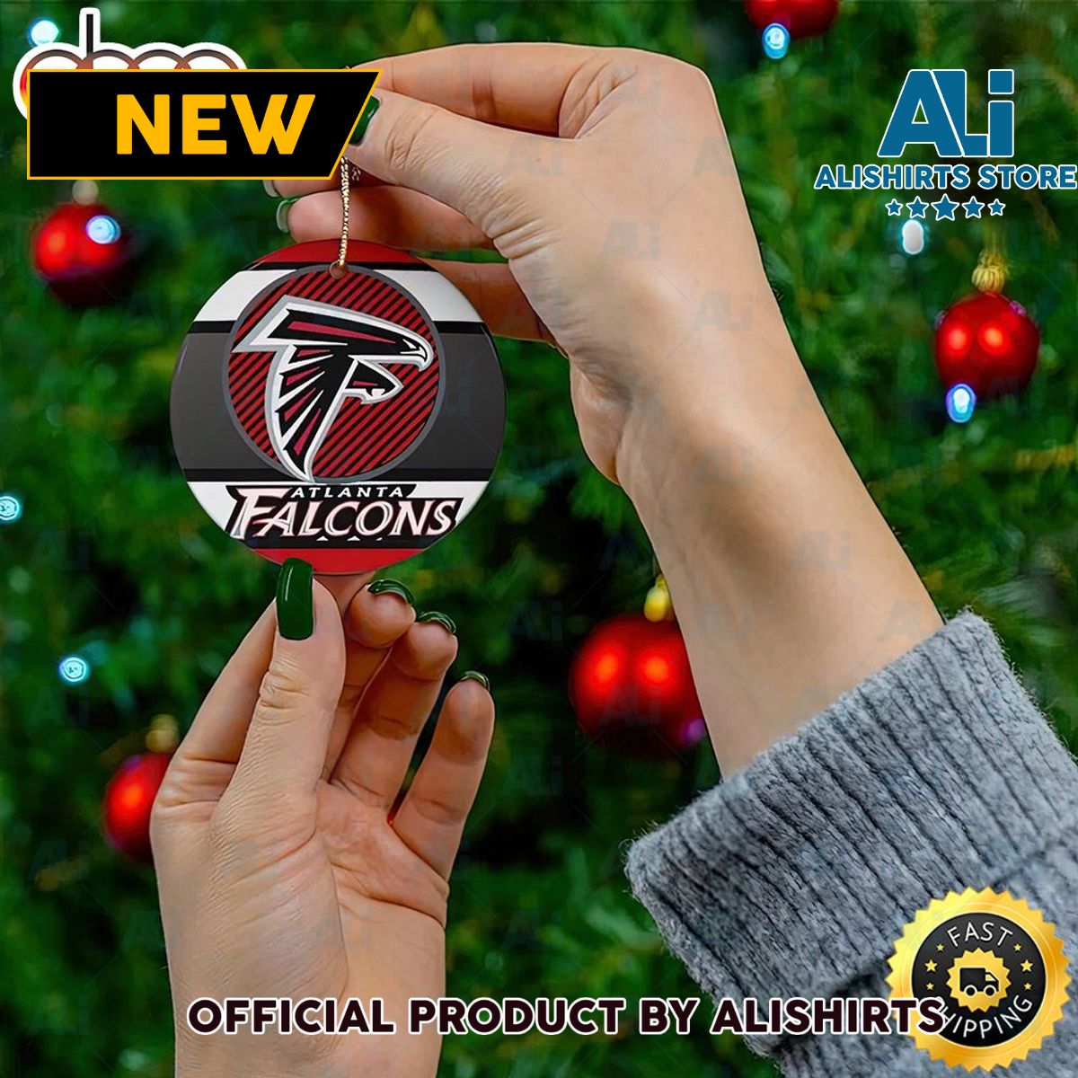 Atlanta Falcons Christmas 2022 NFL Football Ornament