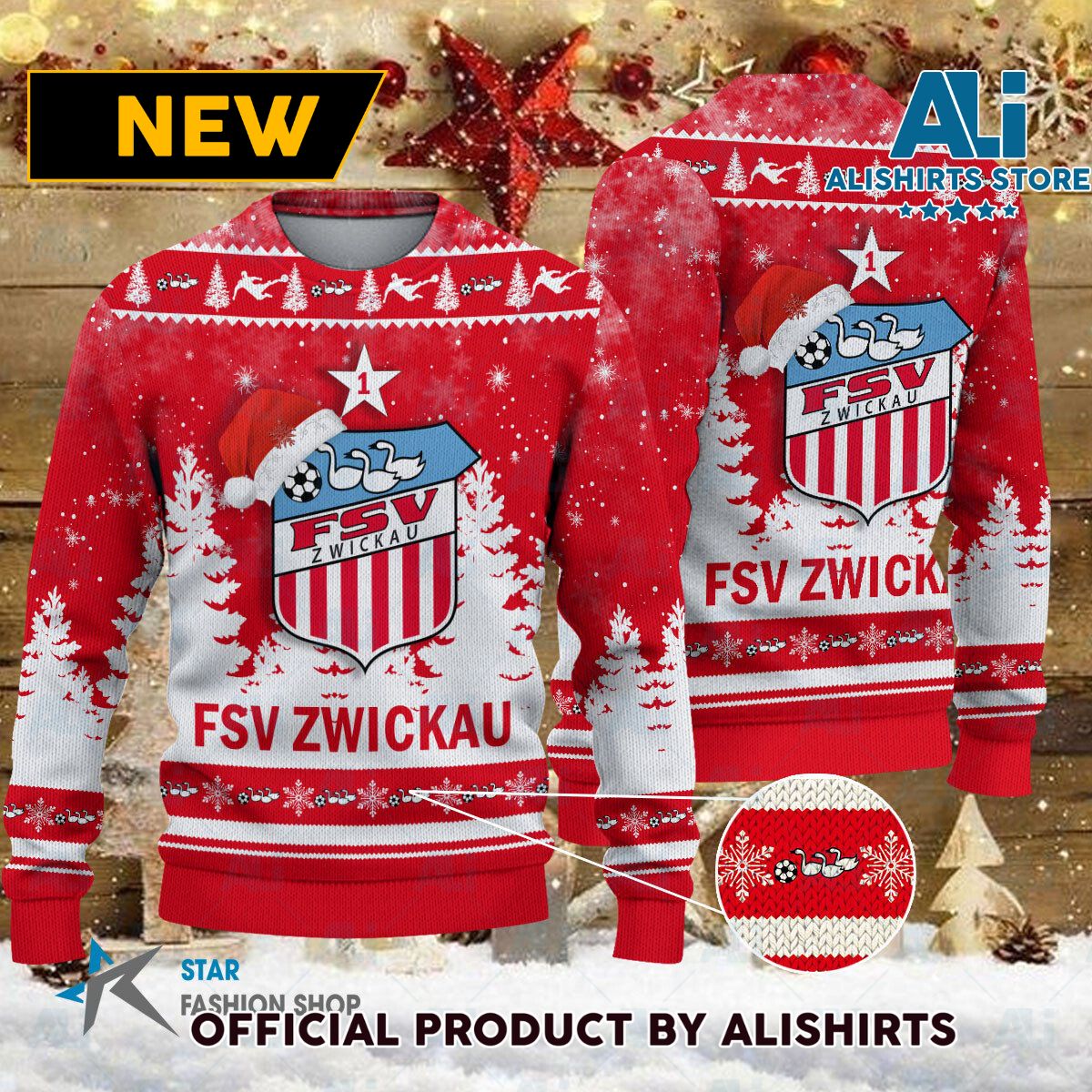 FSV Zwickau Bundesliga Football Christmas sweater jumper