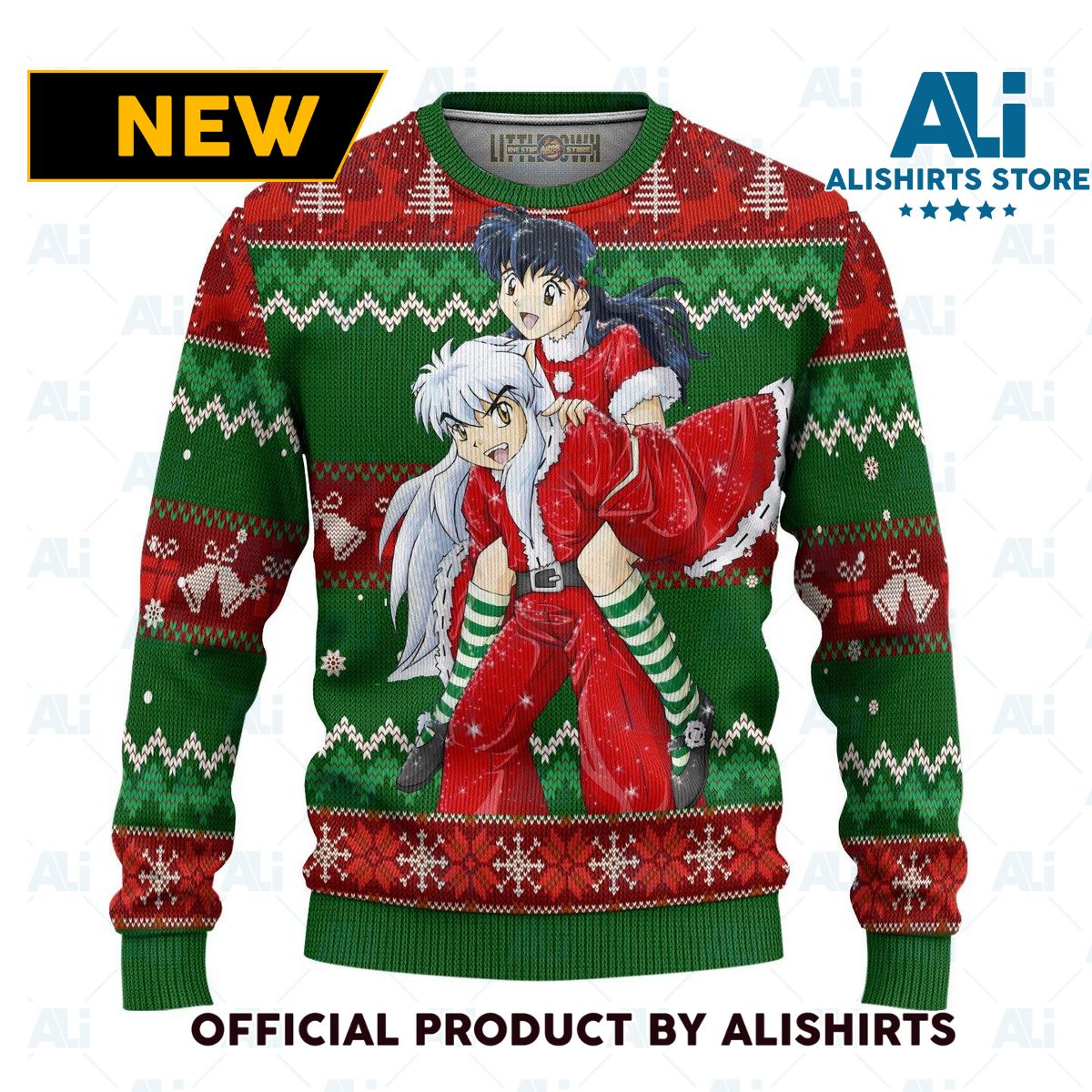 Inuyasha X Kagome Inuyasha Anime Ugly Christmas Sweater