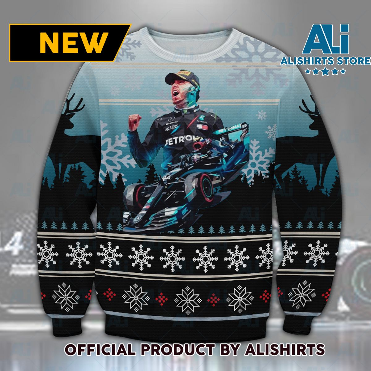 Lewis Hamilton F1 Racing Ugly Sweater