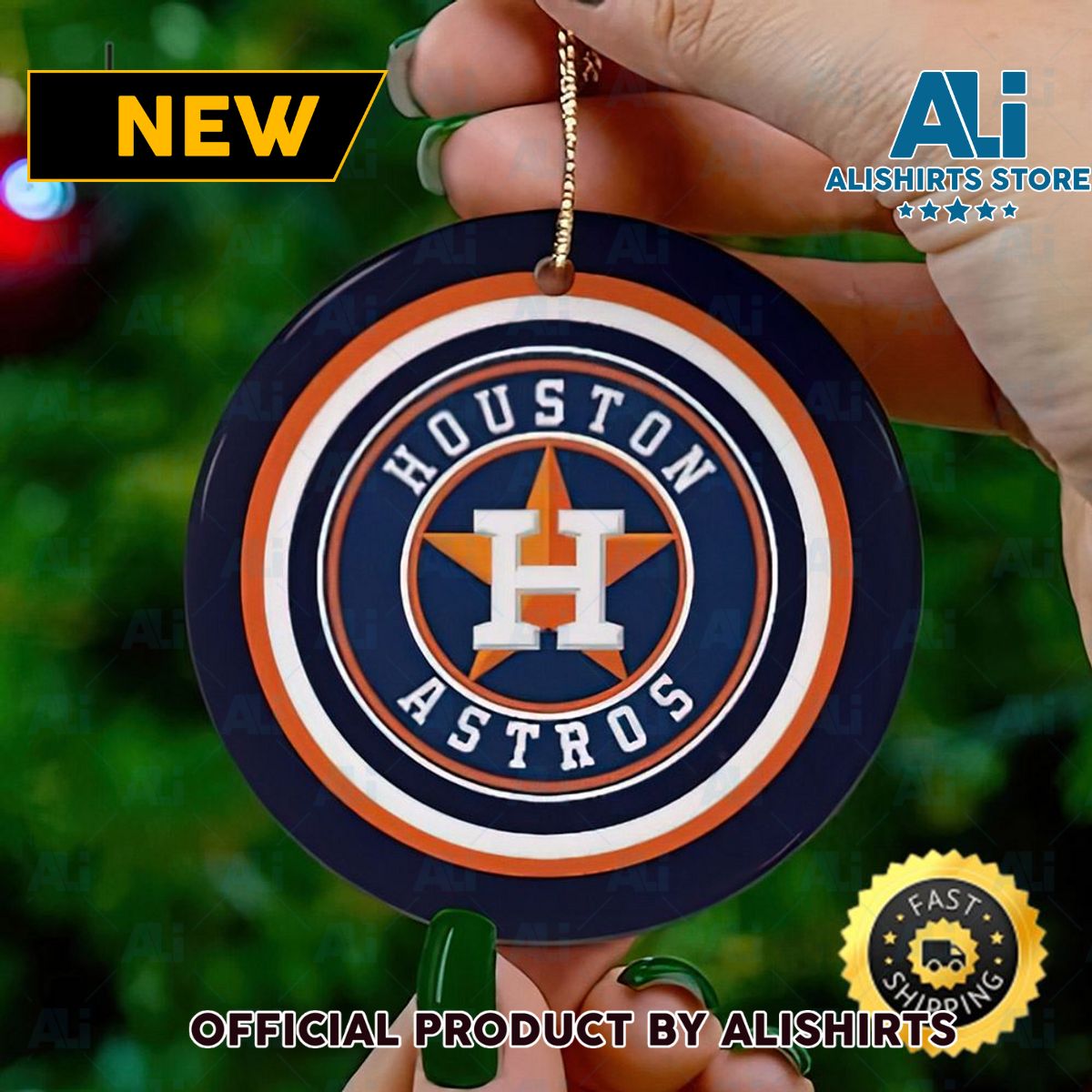 Houston Astro Christmas 2022 Hallmark NFL Ornament