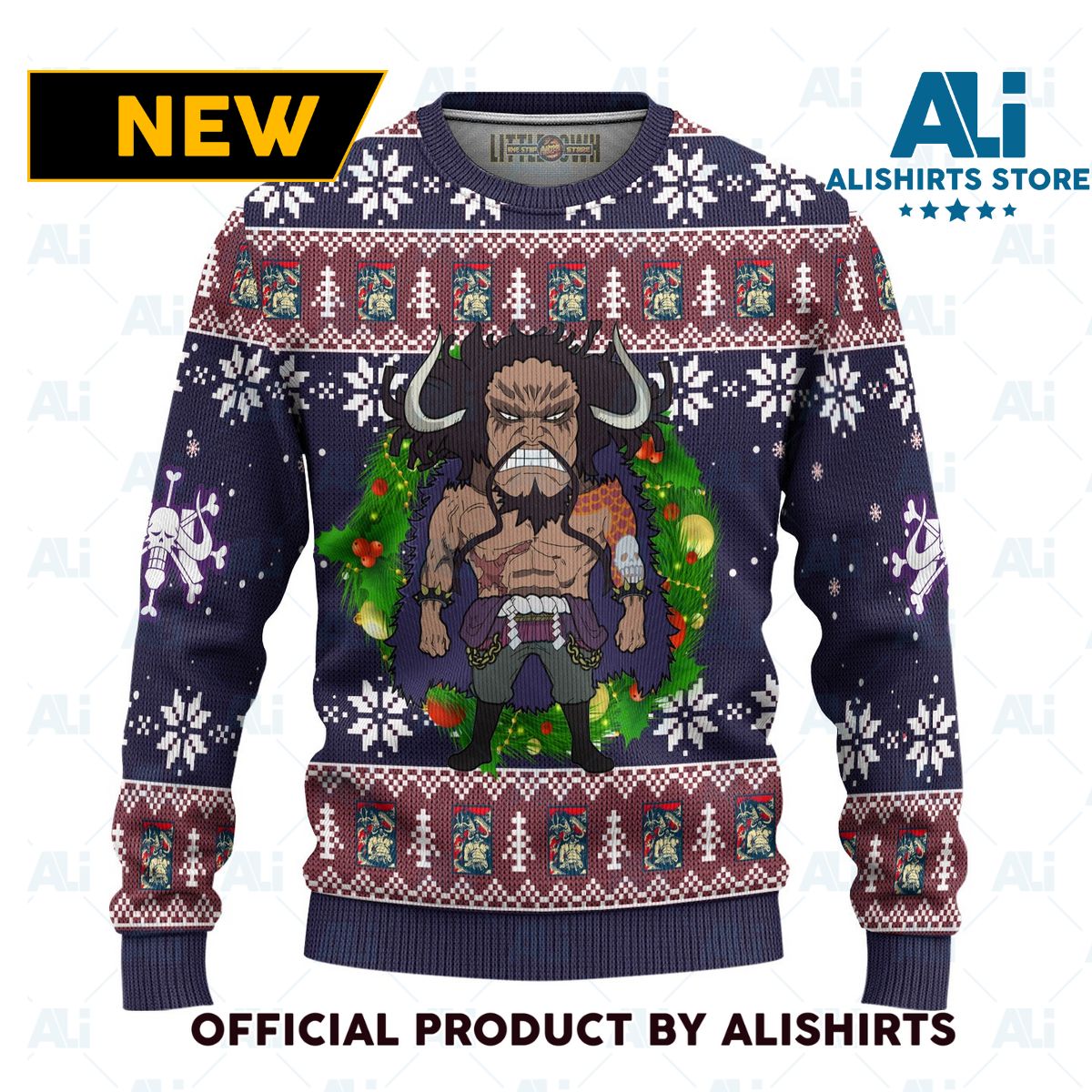 Kaido One Piece Anime Ugly Christmas Sweater