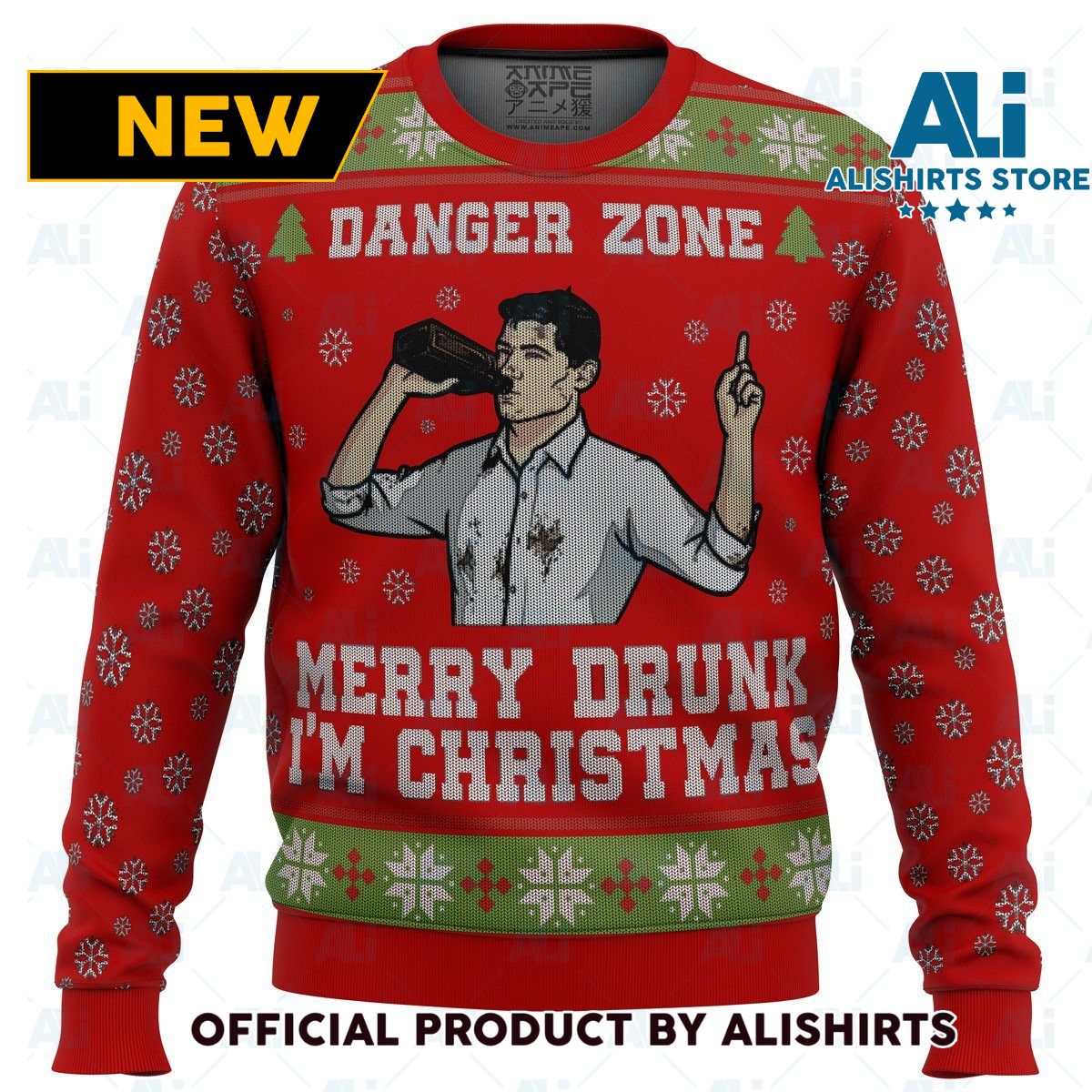 Merry Drunk Im Christmas Sterling Archer Ugly Christmas Sweater