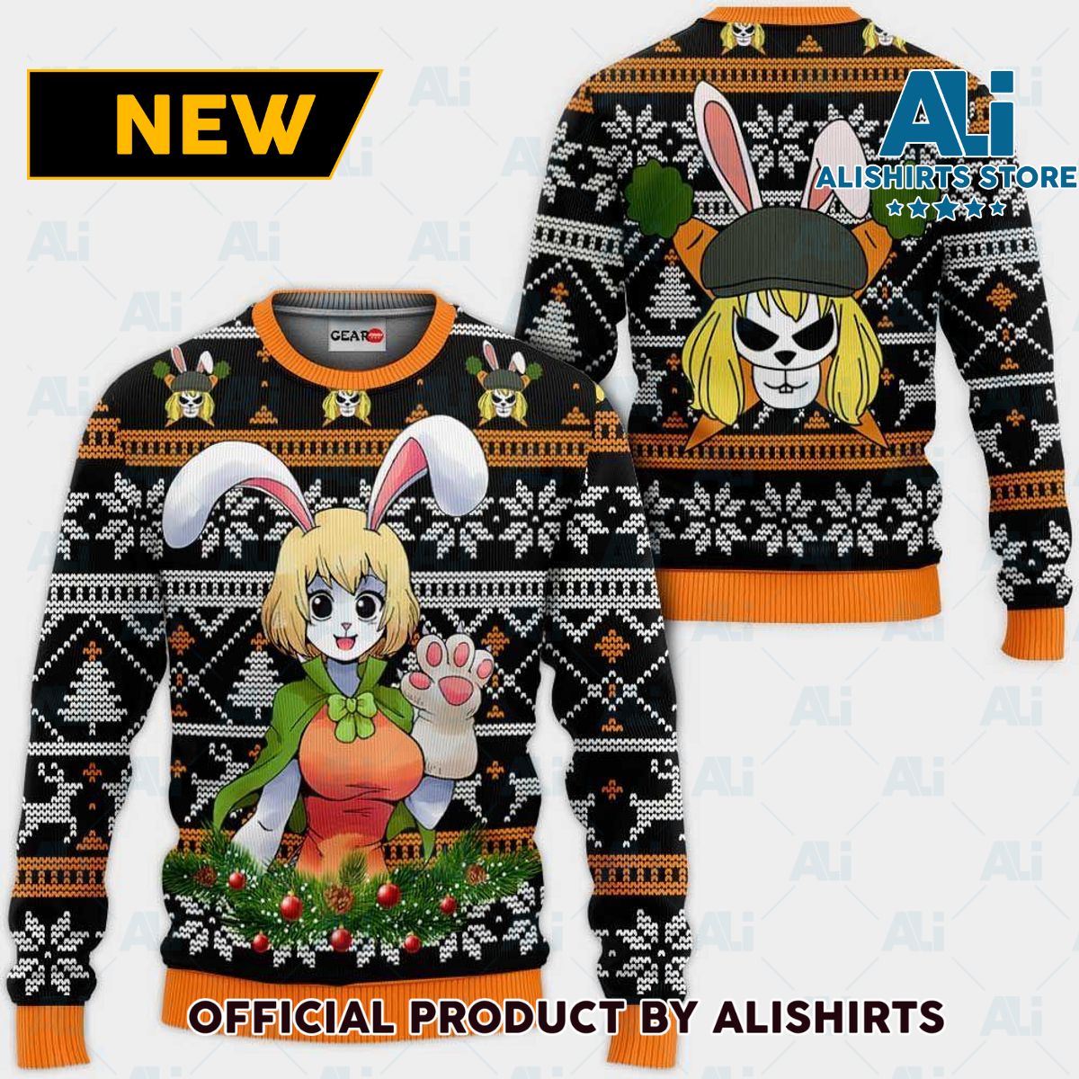 Carrot Ugly Christmas Sweater Custom One Piece Anime