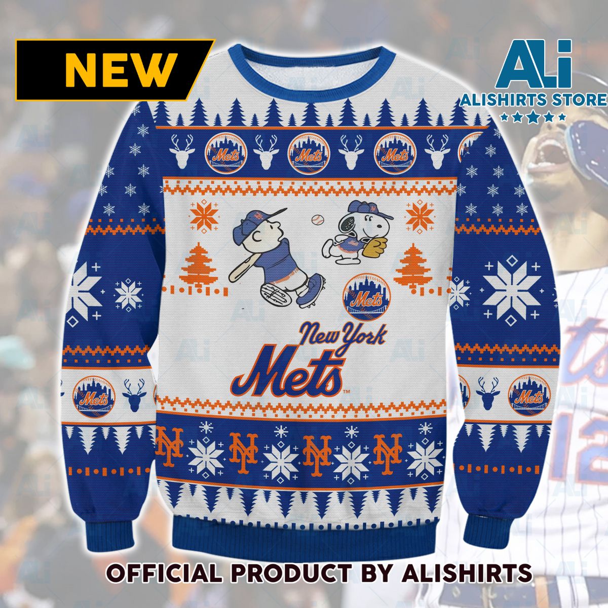 New York Mets MLB Snoopy Ugly Sweater