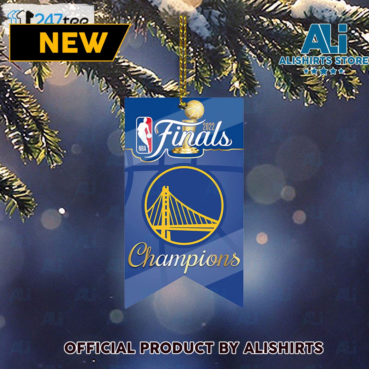 Golden State Warriors 2022 Nba Champs Christmas Ornament