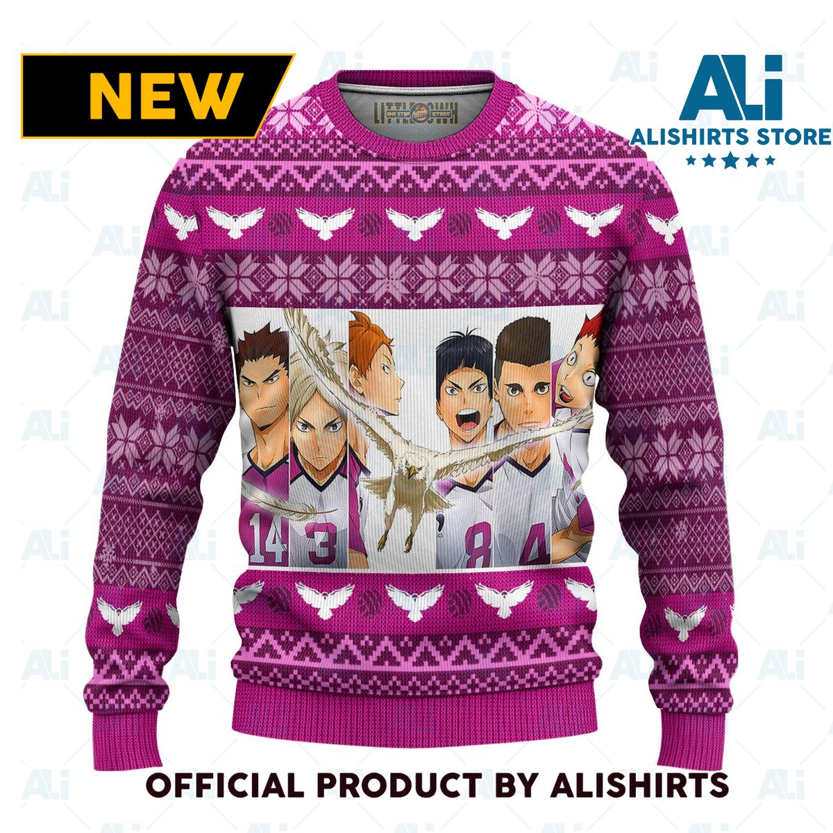 Shiratorizawa Academy Ugly Christmas Sweater Haikyuu Anime