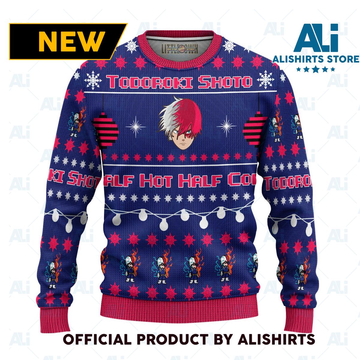 Fumikage Tokoyami Anime Ugly Christmas Sweater Custom My Hero Academia