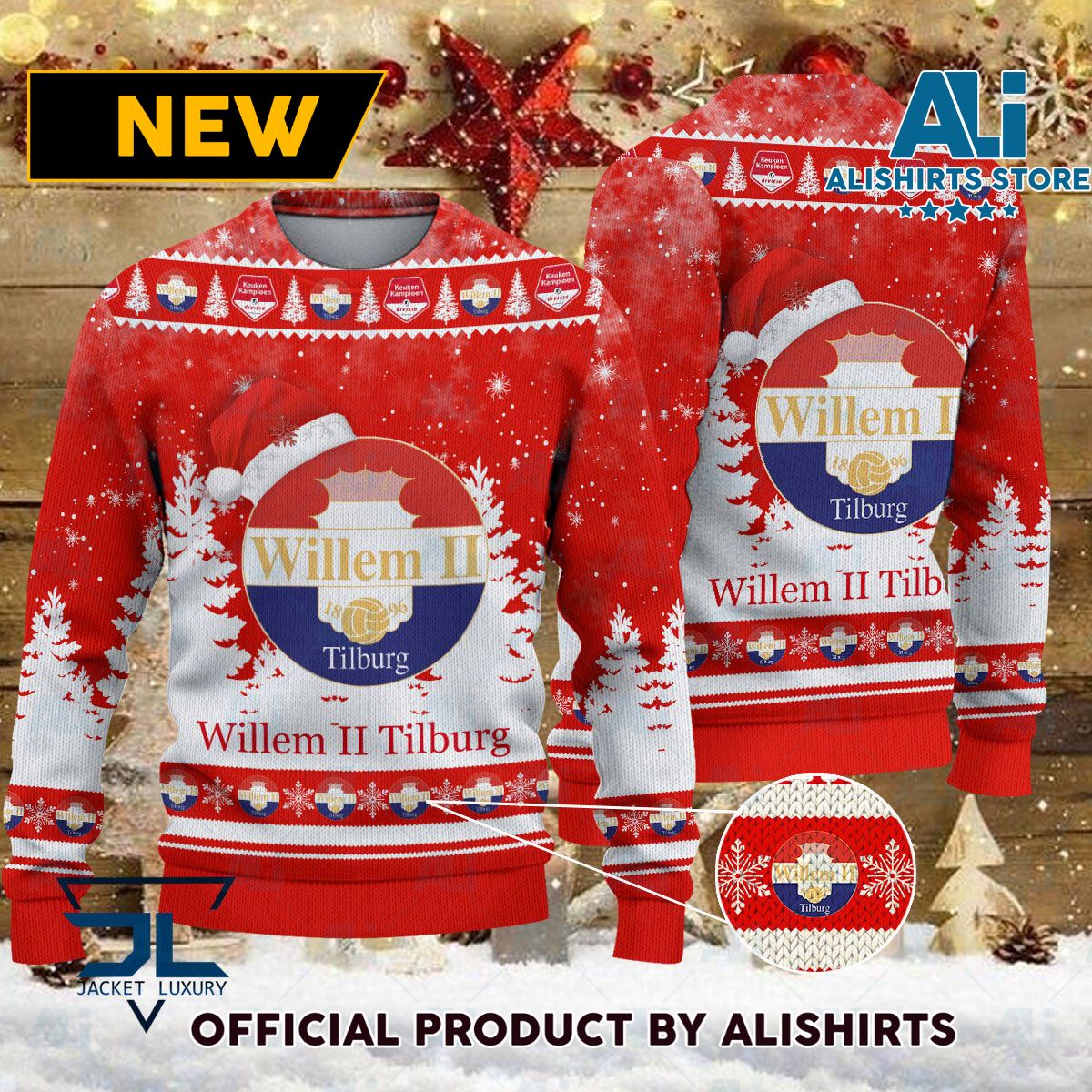 Willem II Tilburg Eredivisie Ugly Christmas sweater