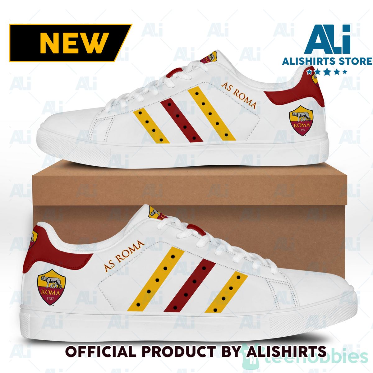 As Roma Best Gift White Adidas Stan Smith Low Top Skate Shoes