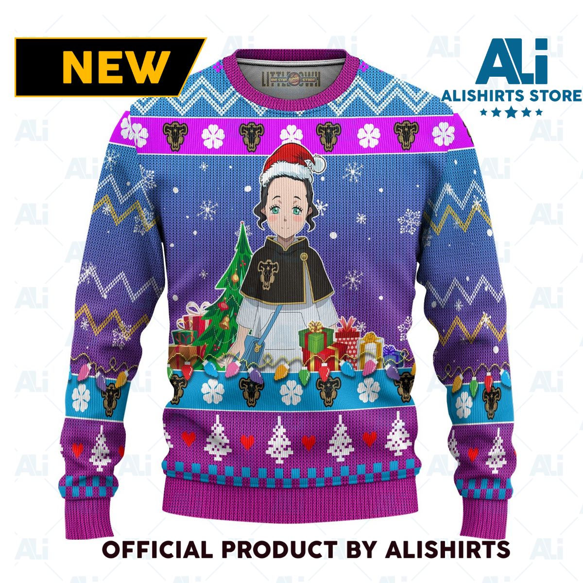 Charmy Pappitson Anime Ugly Christmas Sweater Black Clover