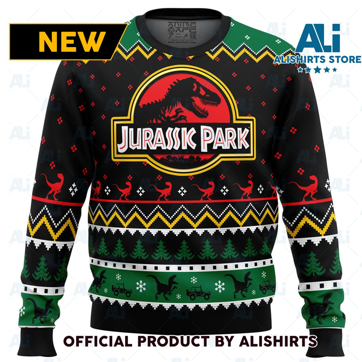 Ethics of Cloning Jurassic Park Ugly Christmas Sweater