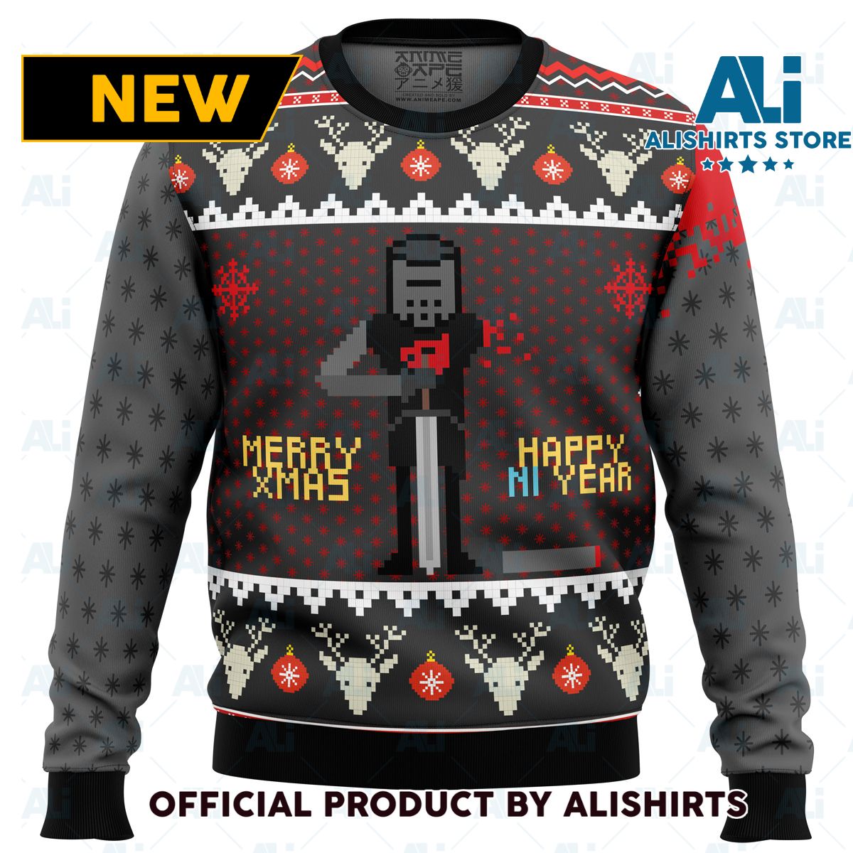 Merry Xmas and Happy Ni Year Monty Python Ugly Christmas Sweater