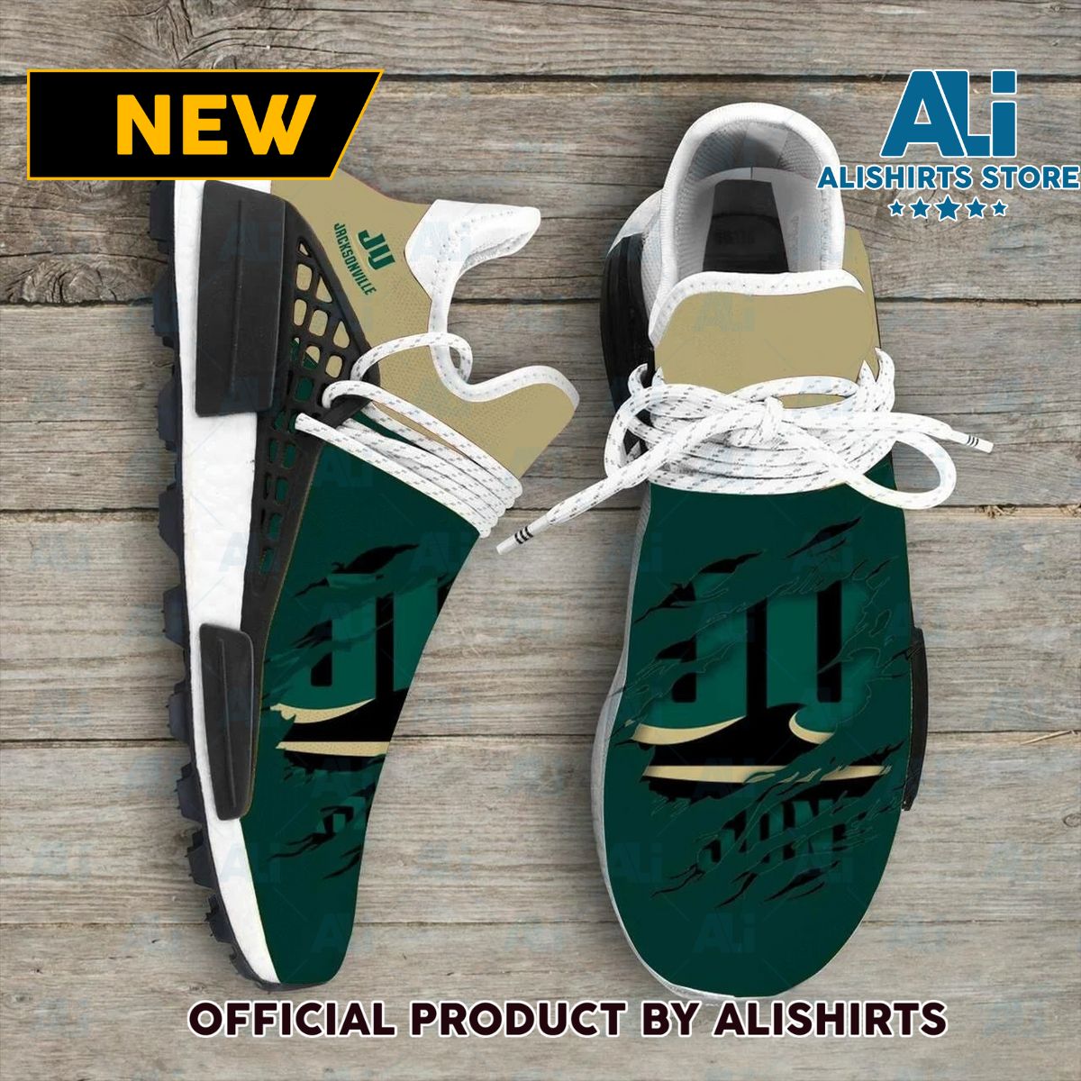 Jacksonville Dolphins Ncaa NMD Human Race shoes  Adidas NMD Sneakers