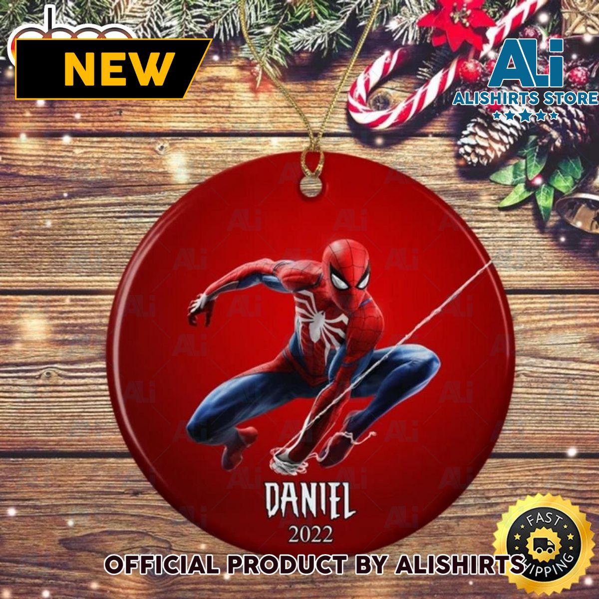Daniel 2022 Cute Spider Man Hallmark Marvel Christmas Ornament