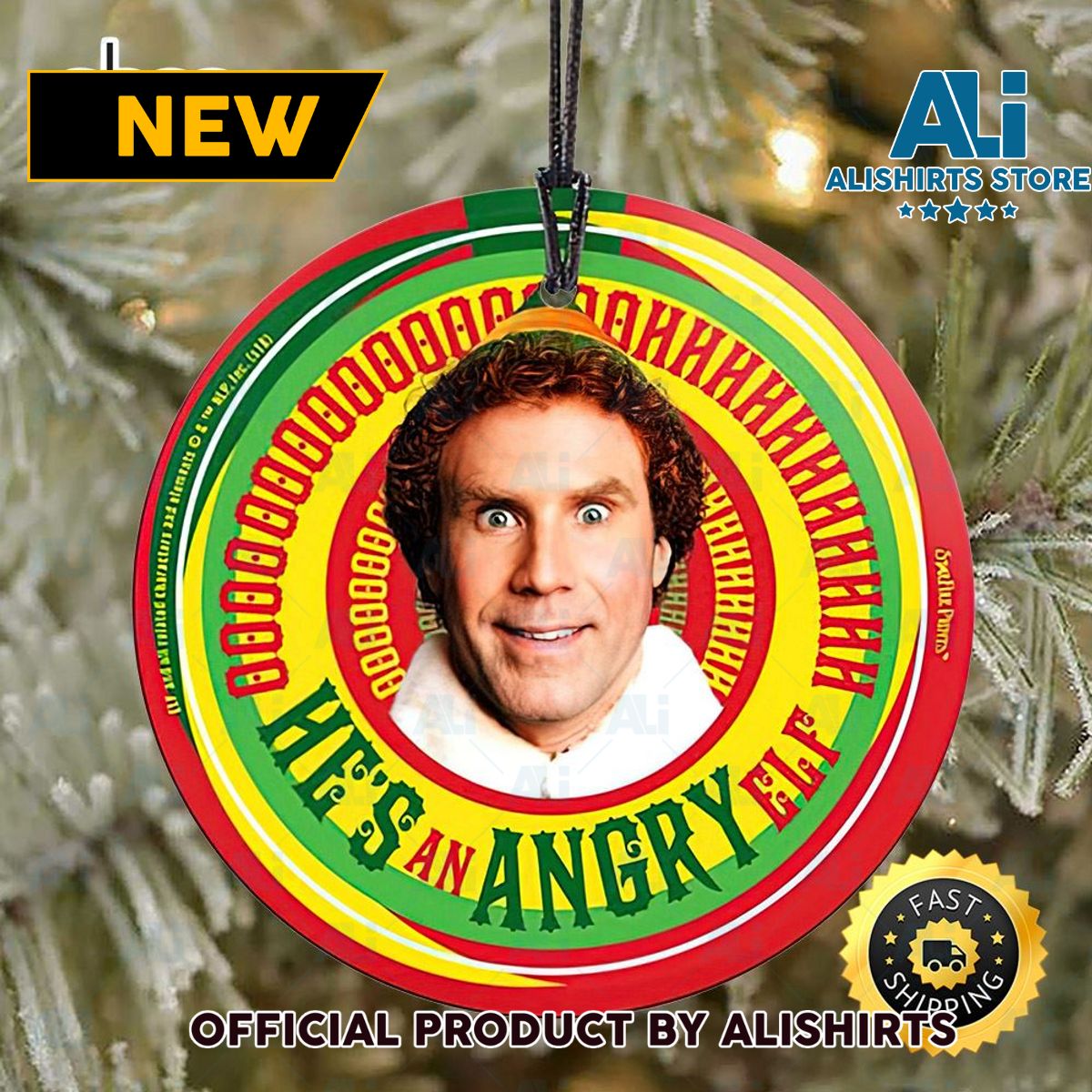 Elf He S An Angry Elf Christmas Ornaments