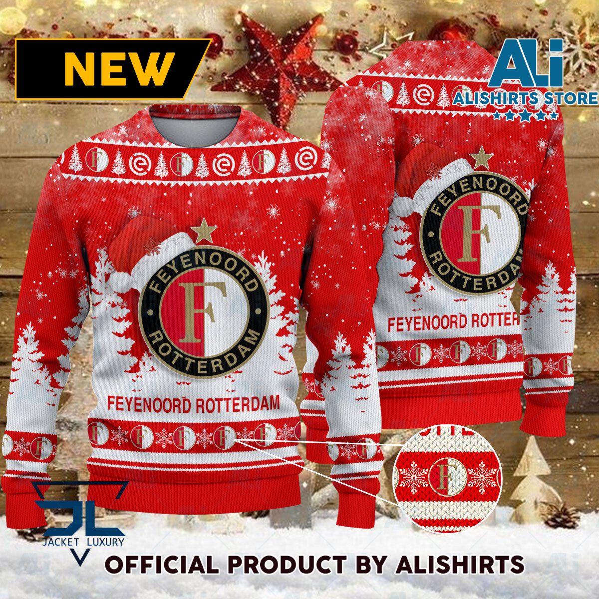 Feyenoord Rotterdam Eredivisie Ugly Christmas sweater