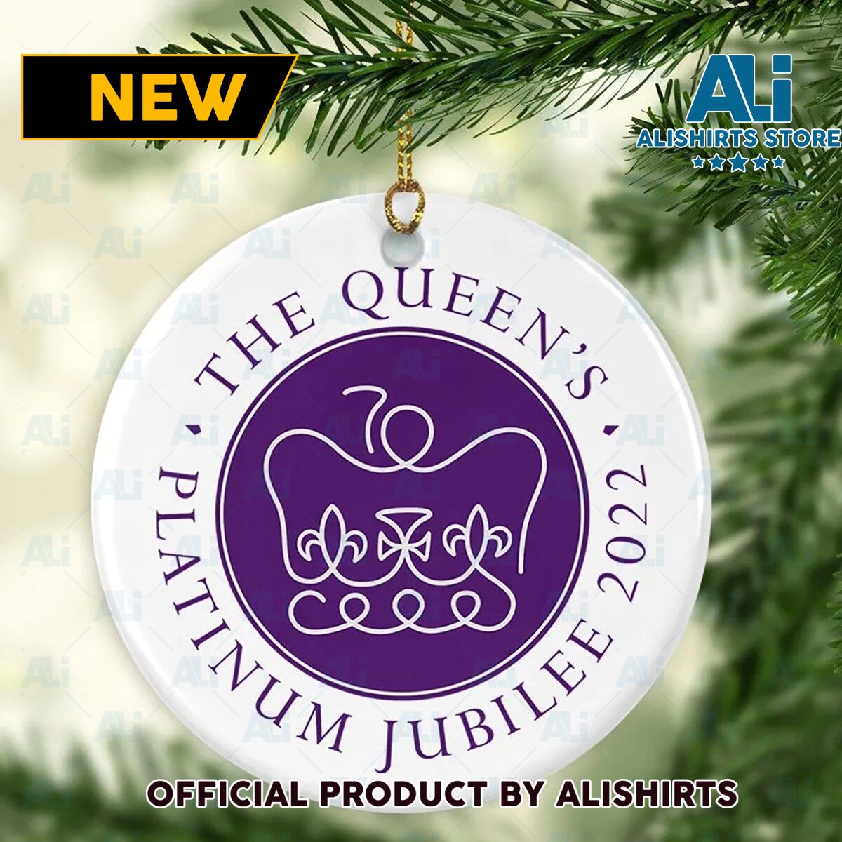 2022 The Queen’s Platinum Jubilee Emblem Christmas Ornament