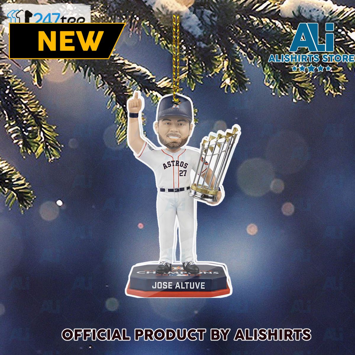 Jose Altuve Houston Astros 2022 World Series Champions Ornament