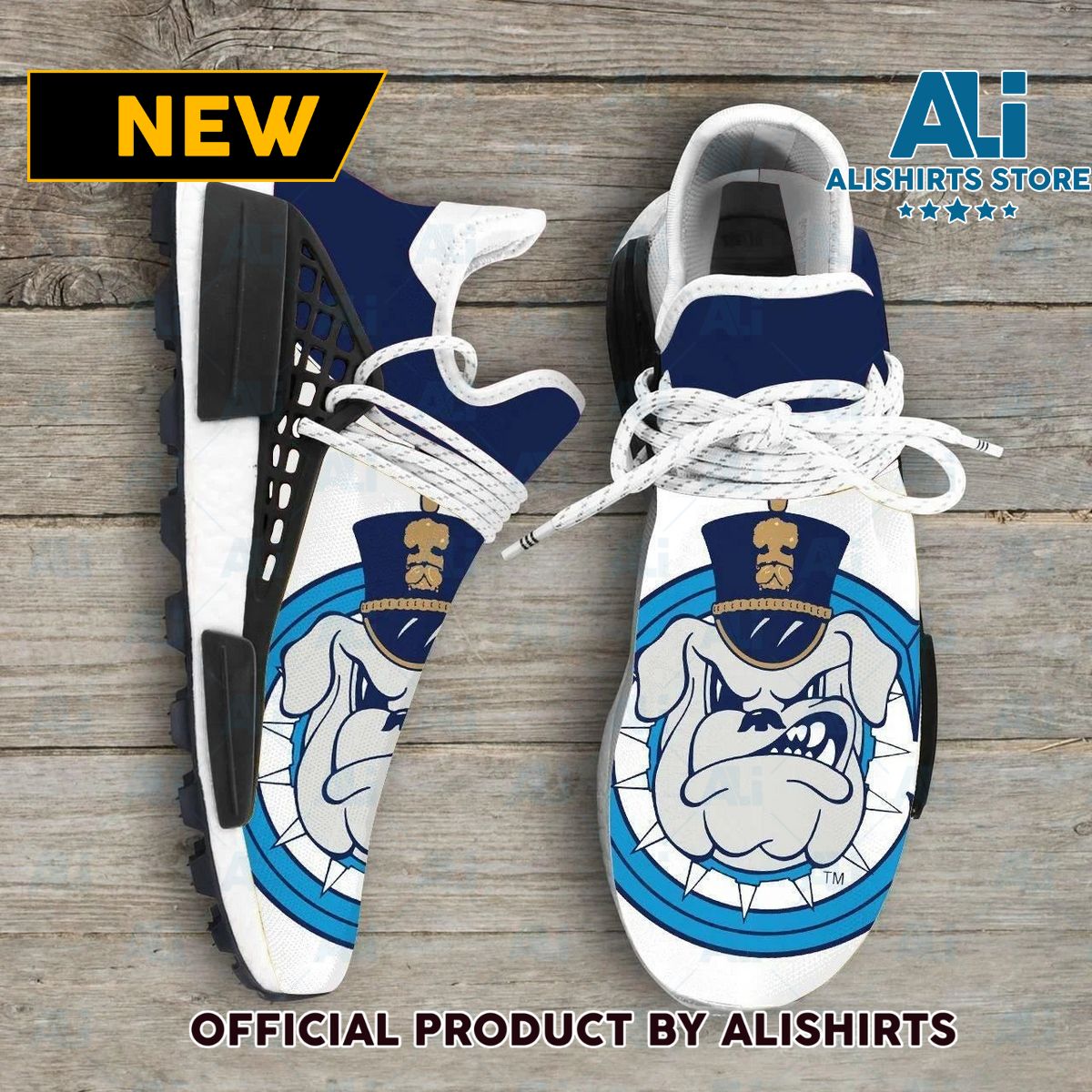 Citadel Bulldogs Ncaa NMD Human Race shoes Customized Adidas NMD Sneakers