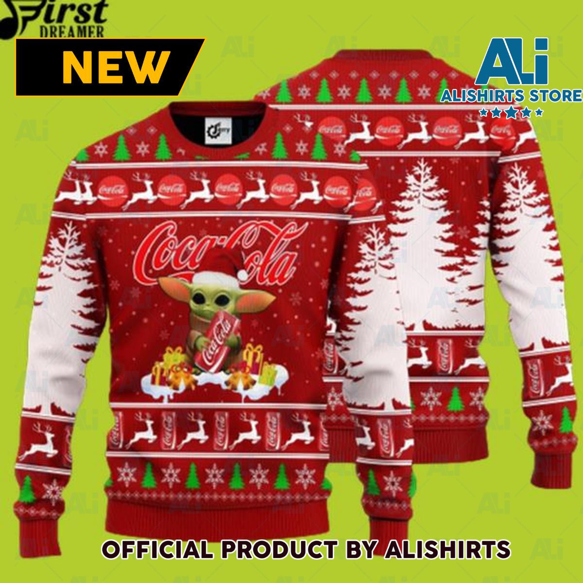 Baby Yoda Hug Coca Cola Ugly Christmas Sweater