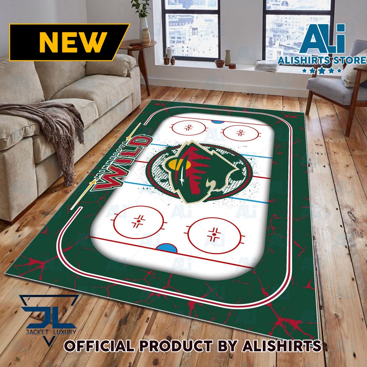 Minnesota Wild NHL team Rug Carpet