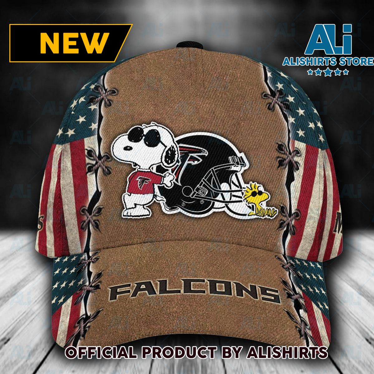 Personalized Atlanta Falcons Snoopy Dog Usa Flag Classic Cap