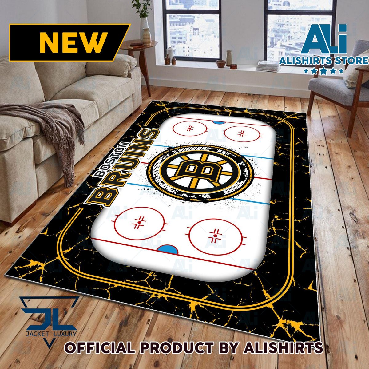 Boston Bruins NHL team Rug Carpet