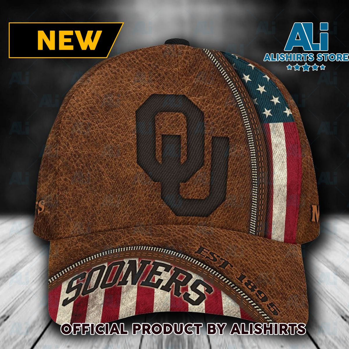 Personalized Oklahoma Sooners USA Flag Classic Cap