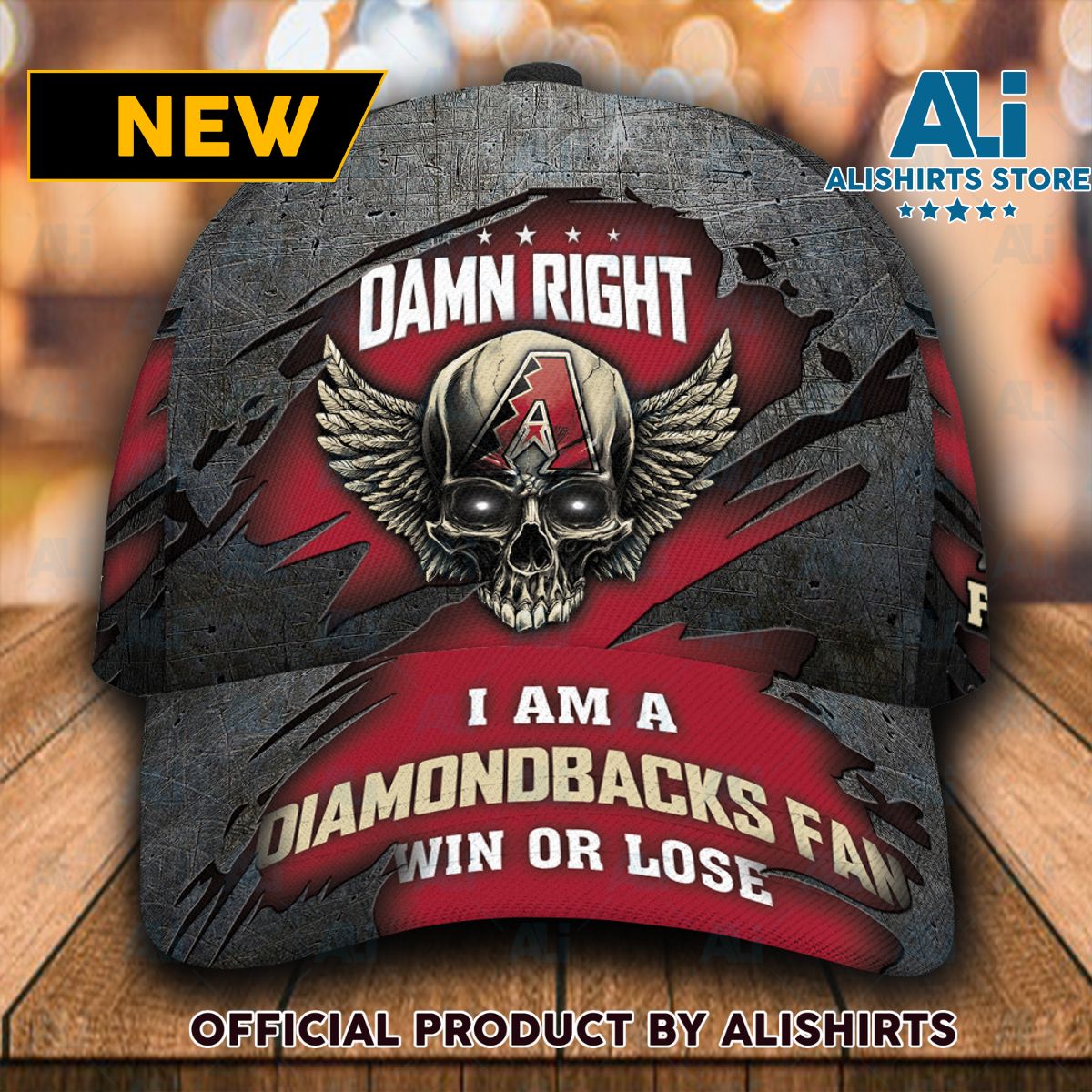 Personalized Arizona Diamondbacks Skull Damn Right Classic Cap