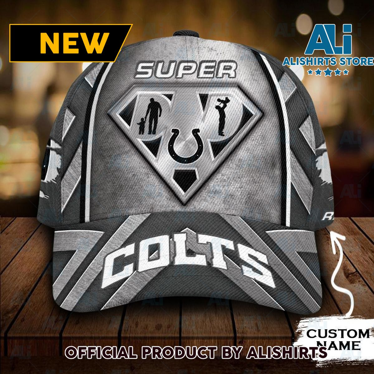 Personalized Indianapolis Colts Superman Dad Classic Cap