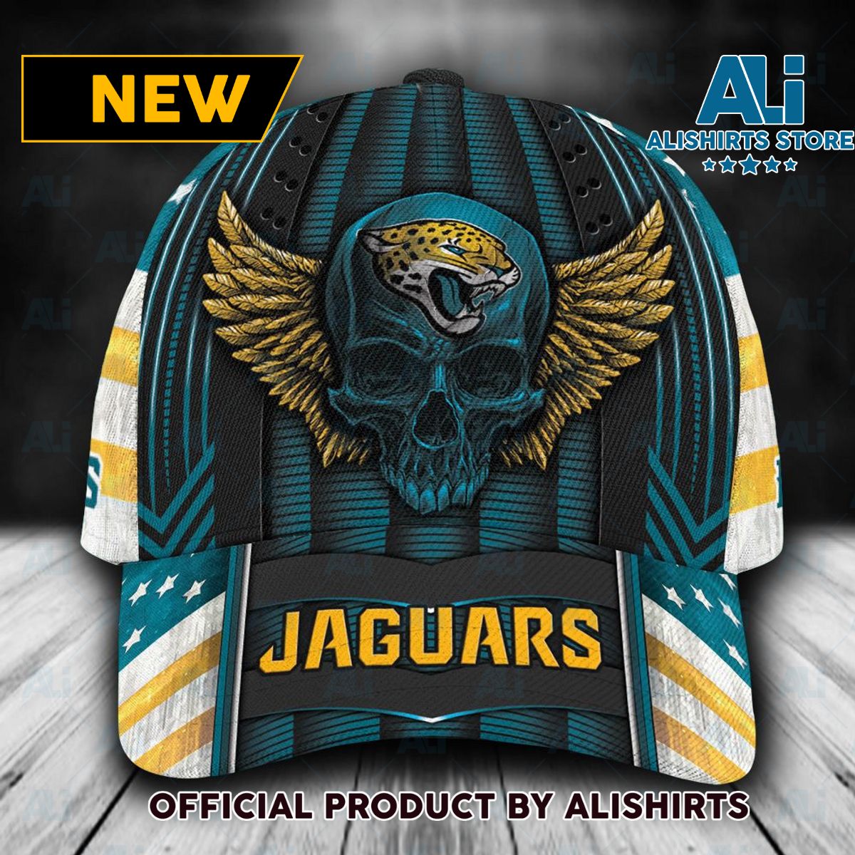 Personalized Jacksonville Jaguars Luxury Skull Classic Cap