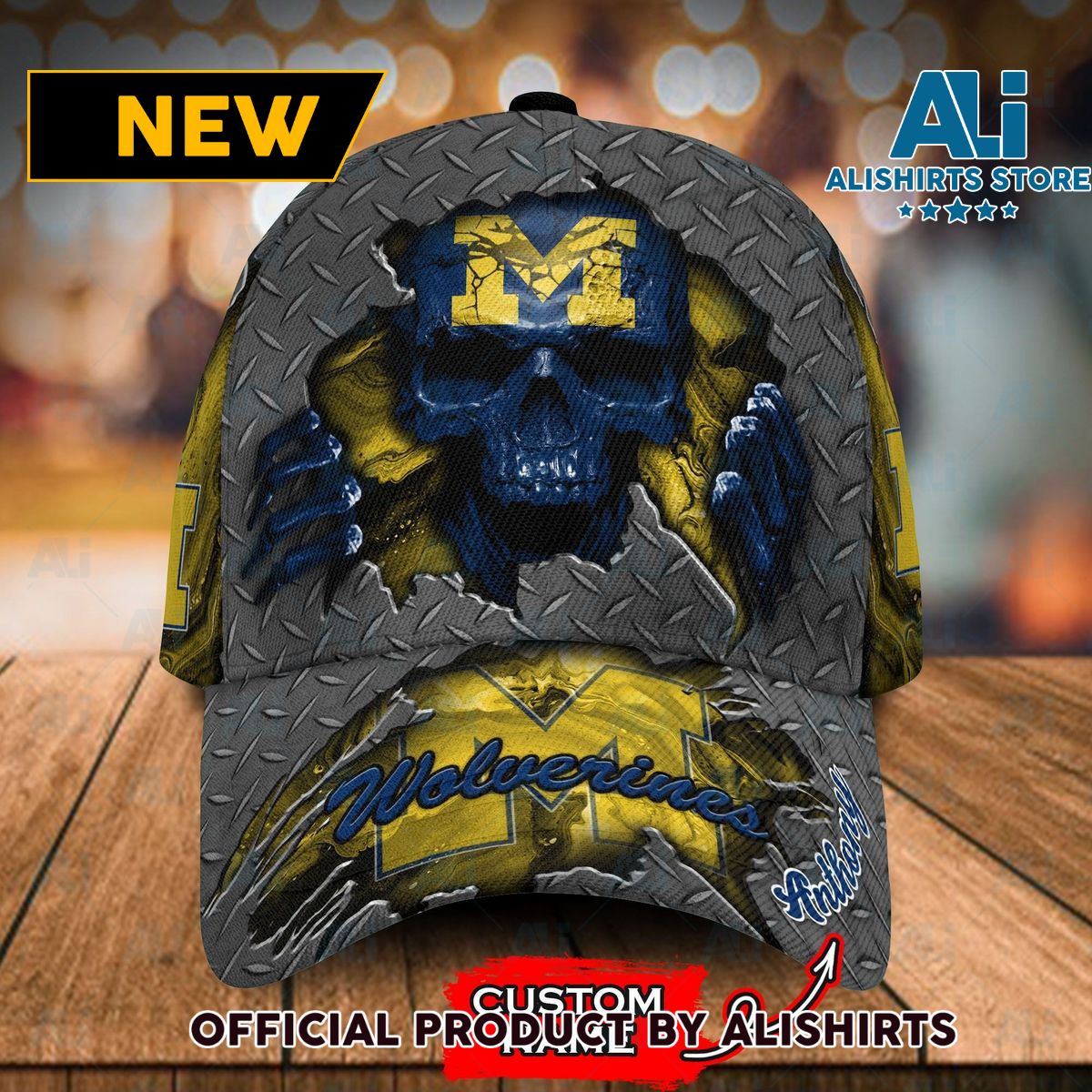 Personalized Michigan Wolverines Skeleton Classic Cap